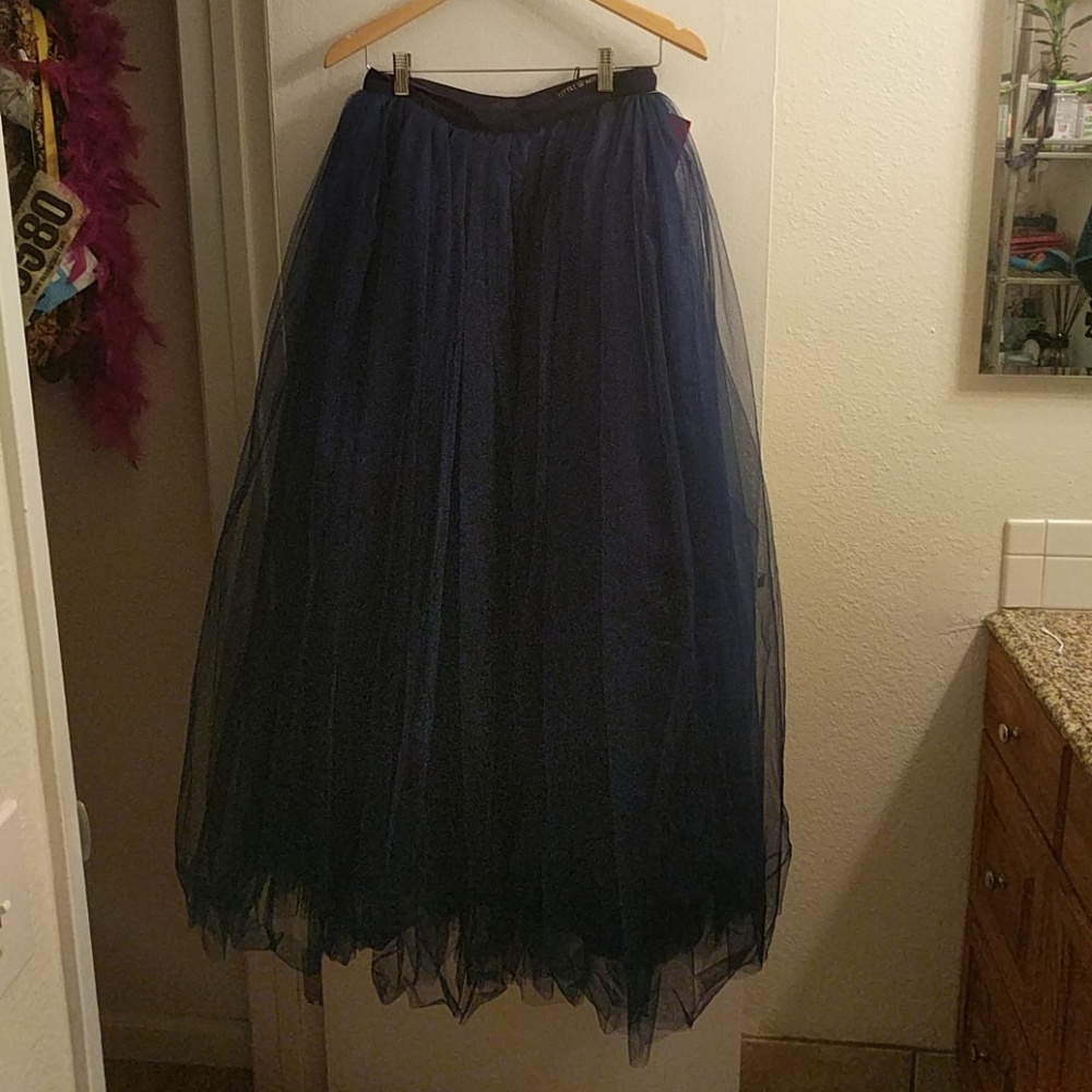 Beautiful blue tule maxi skirt